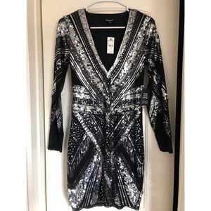 Express sequined mini dress